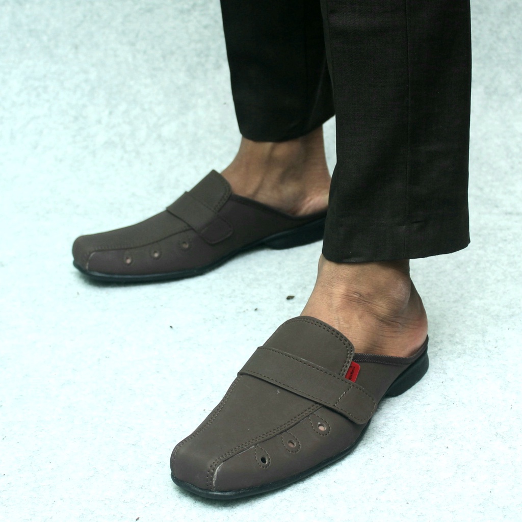 sandal sepatu pria KULIT ASLI DEWASA CHAFRA GALF KULIT SINTETIS PREMIUM SLIDE SLIP ON SLOP SLIPER - TUTONG BUSTONG KULIT KERJA KANTOR FASHION KERJA KANTOR SANTAI