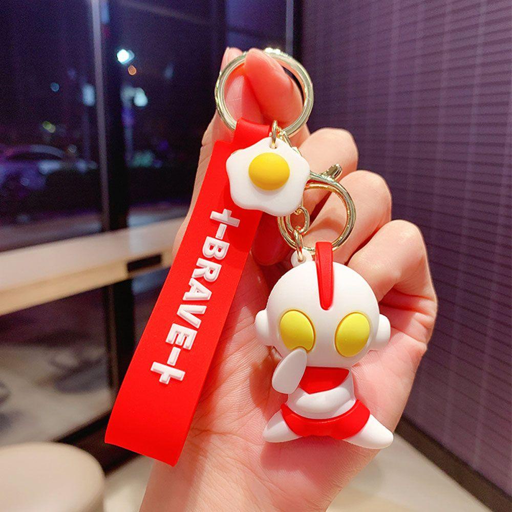 [Elegan] Ultraman Gantungan Kunci Liontin Fashion Ultraman Anime Jepang Gantungan Kunci Mobil Darah Panas Anime Key Ring