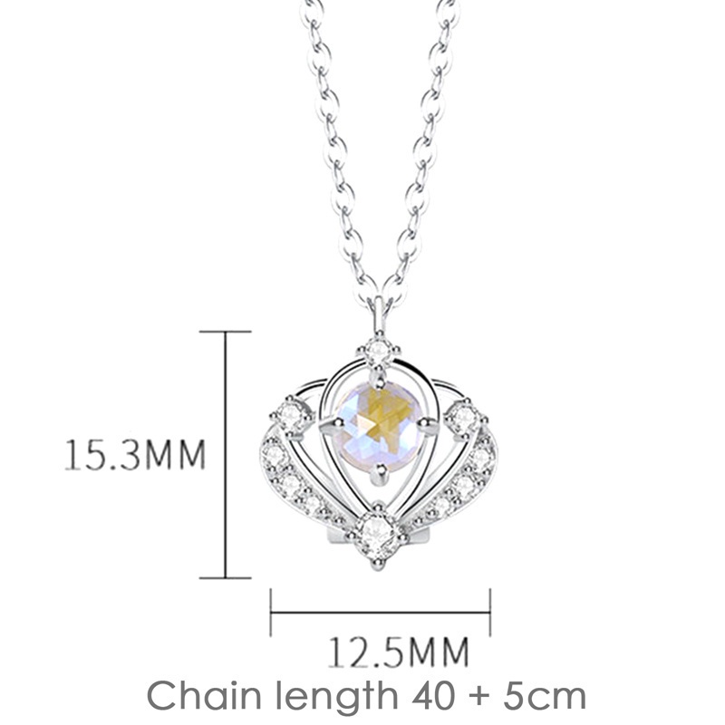 Fancyqube Kalung Hias Liontin Mahkota Gaya Klasik Untuk Wanita
