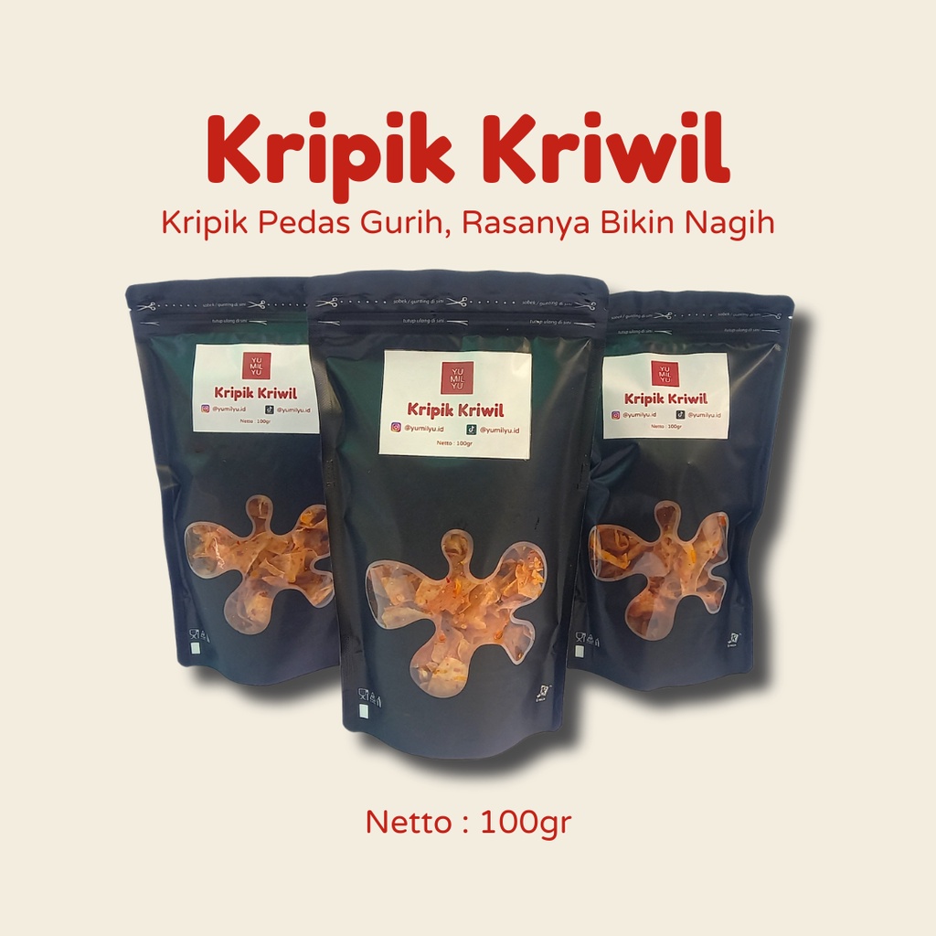 

Keripik Kriwil / Keripik Pedas / Keripik Pedas Gurih 100gr