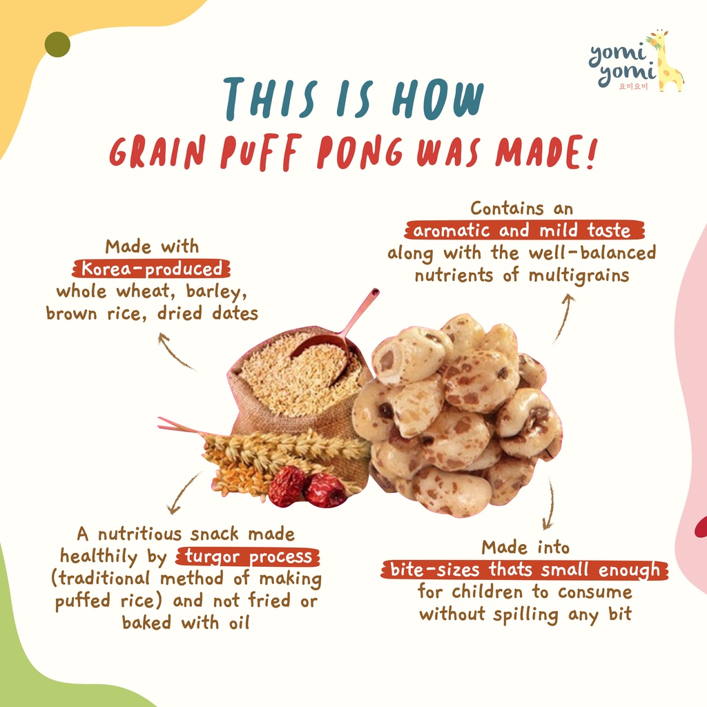 Ivenet Grain Puff Pong/ Snack for kids