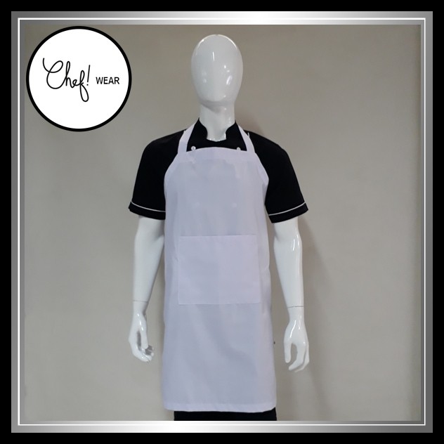 Chef Wear Apron / Celemek Putih Full