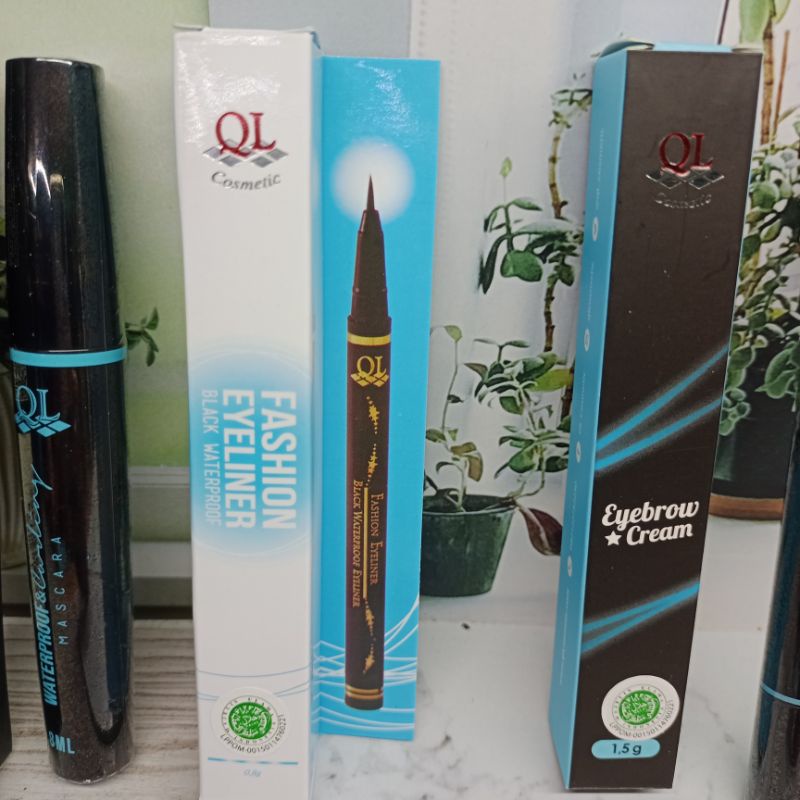 QL Cosmetic. Mascara Ql-Eyeliner QL-Eyebrow Ql