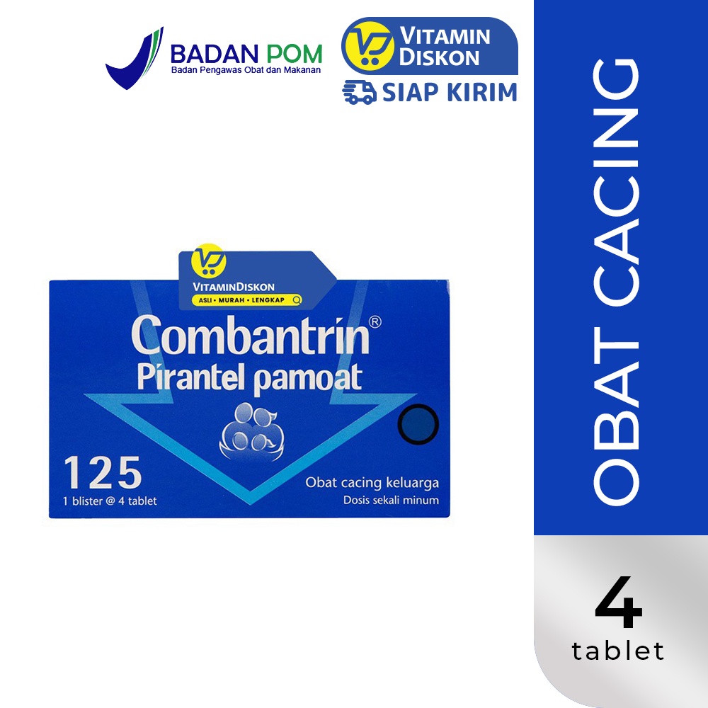 Combantrin 125 Mg 4 Tablet | Obat Cacing Anak Dan Dewasa