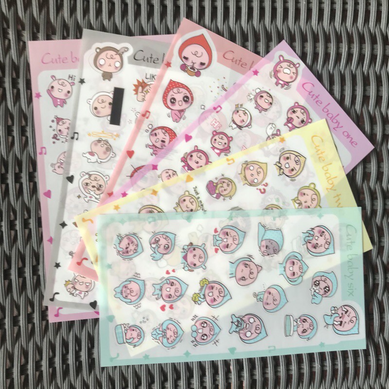 

Stiker karakter lucu Japan cute baby lemon head sticker planner bujo diary journal