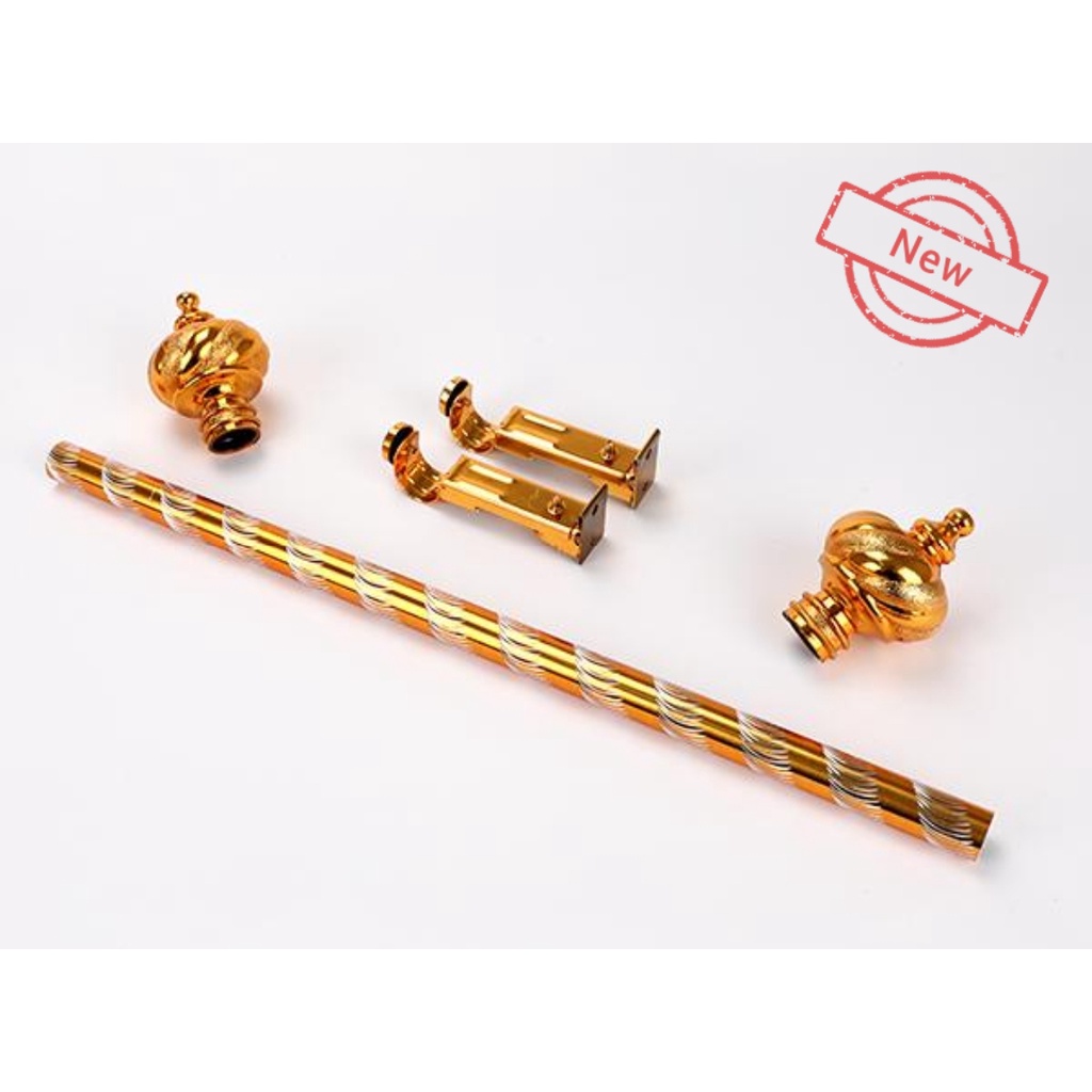 Tiang gorden jendela / batang gorden pullset / Besi Gorden minimalis / pipa gorden pintu / gagang go