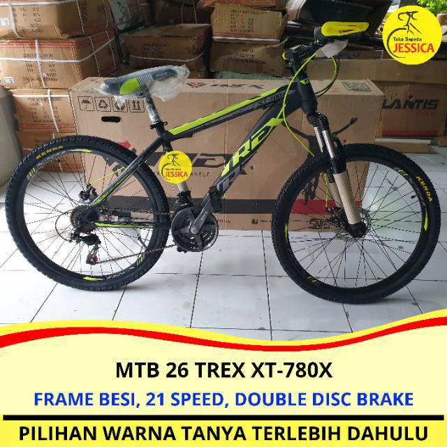  Sepeda  Gunung  MTB  26 Trex  XT 780X 21 speed Murah Shopee 