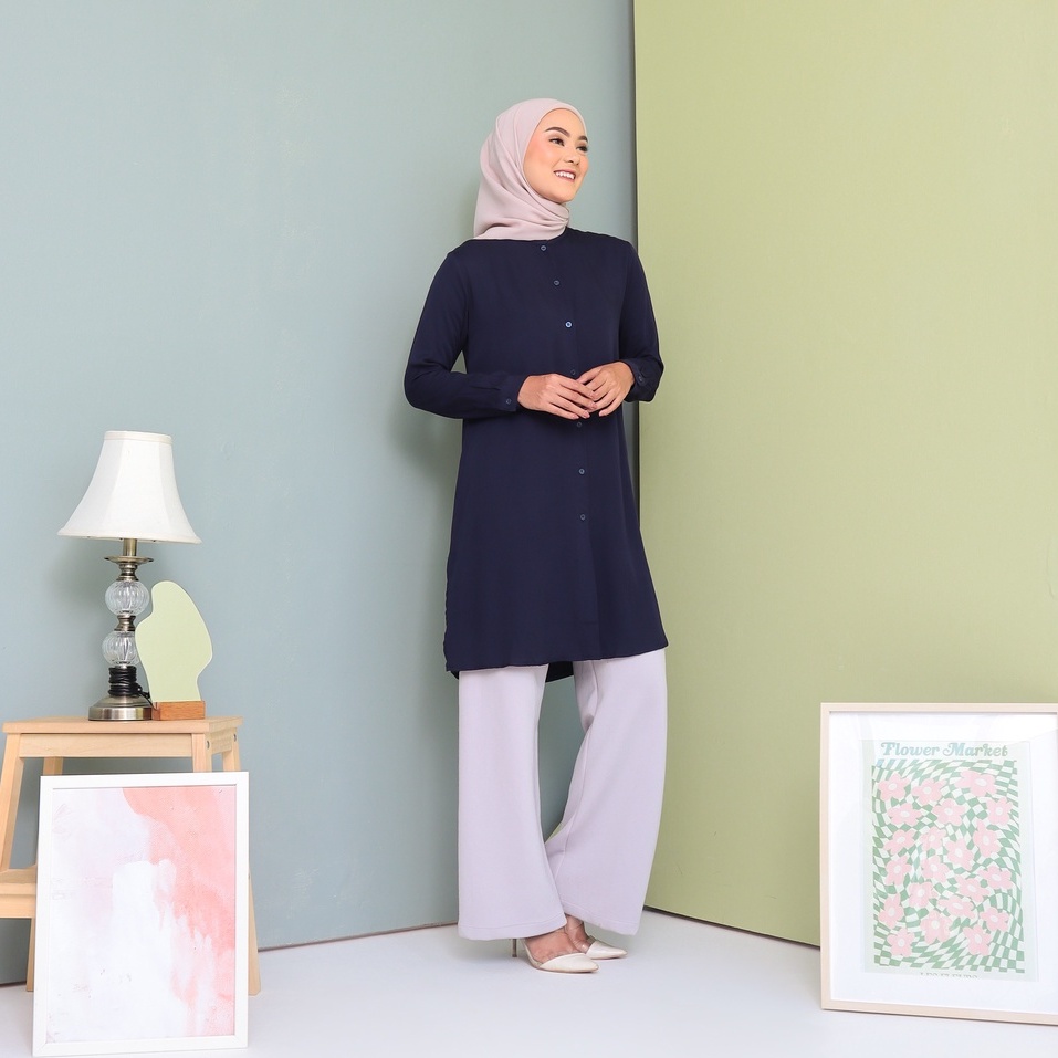 Tunik polos / Tunik Basic / Tunik Rayon Twill premium / Tunik kancing busui / tunik murah terlaris