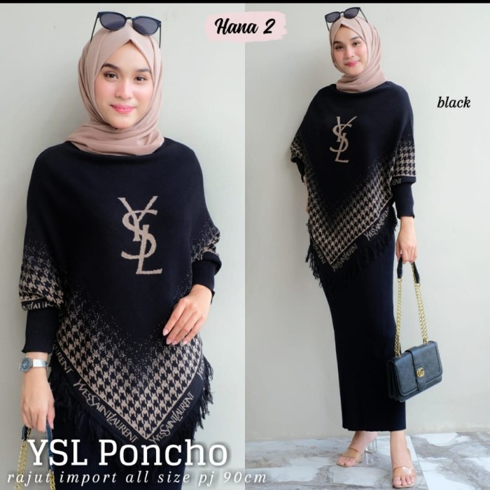 ATASAN WANITA RAJUT PONCHO
