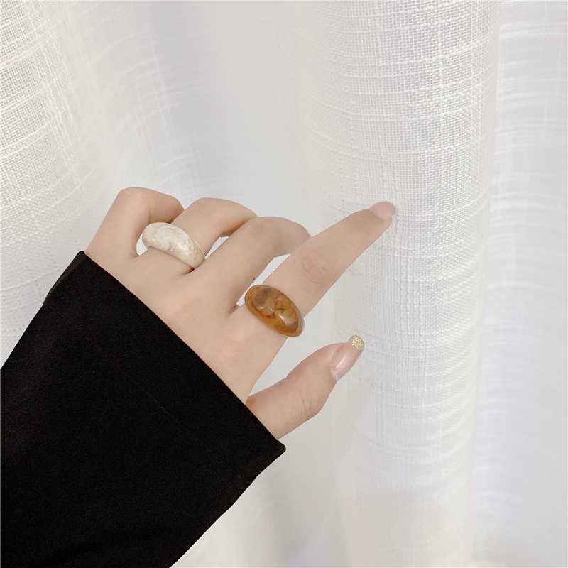 Irregular Acrylic Ring Accessories Simple Korea