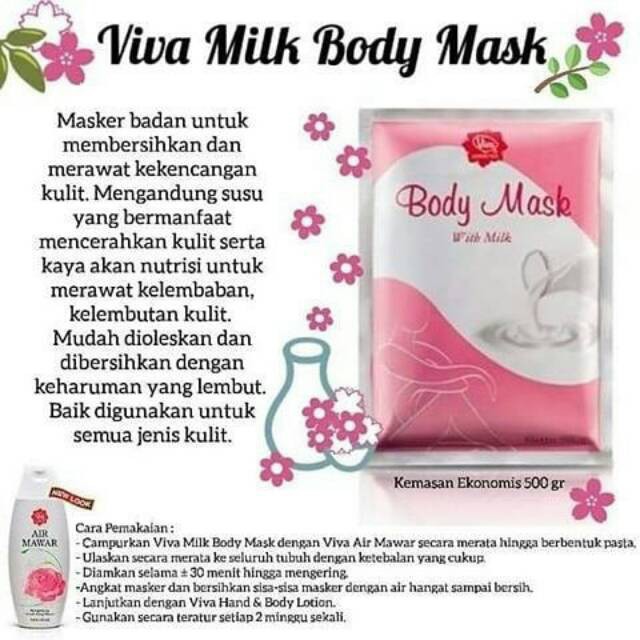 ✿ MADAME ✿ VIVA BODY MASK WITH MILK 500ML - MASKERT TUBUH SUSU