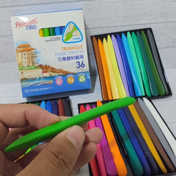

Terlaris Krayon segitiga triangle - triangular crayon labs non toxic waterproof ✓