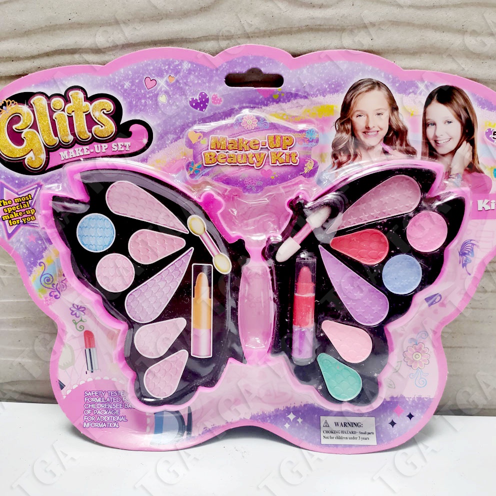 Glits Make-up Set Mainan Kosmetik Makeup Alat Make Up Dandan Rias