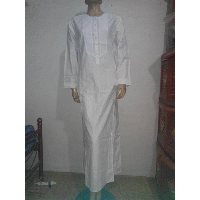 PROMO  gamis putih katun   TERMURAH