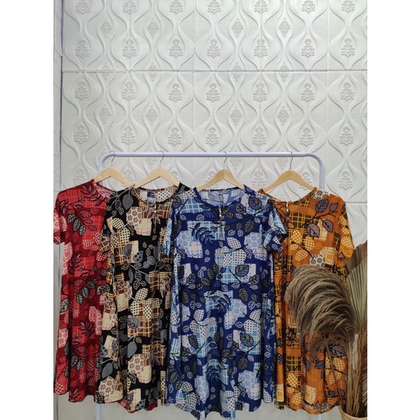 Daster Resleting Busui Jumbo Jersey Motif Murah