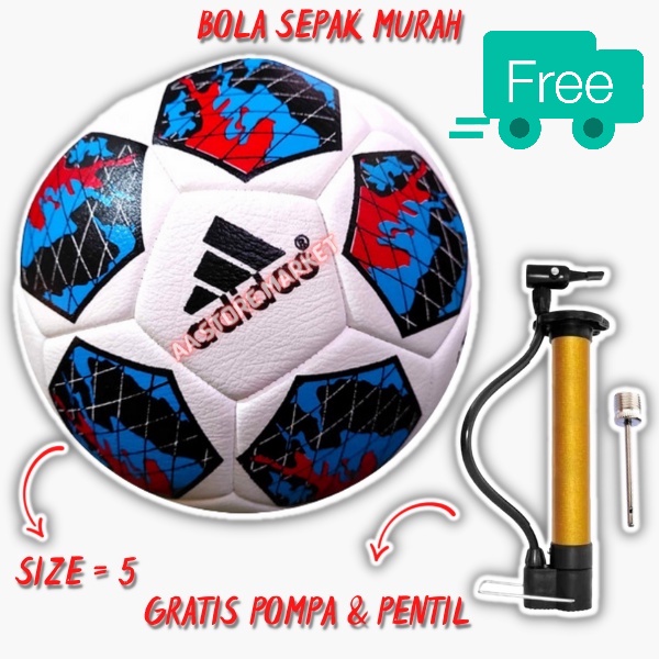 BOLA SEPAK PRES PREMIUM BONUS POMPA & PENTIL / BOLA SEPAK PRES / BOLA SEPAK SIZE 5 /BOLA SEPAK