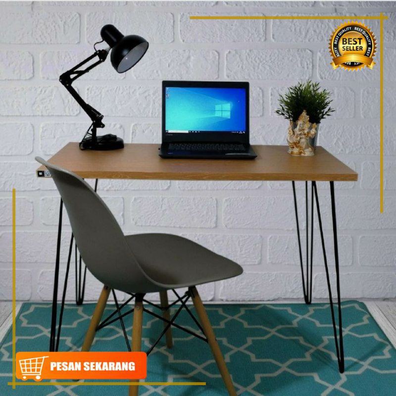 Meja Kerja Kantor 120 X 60 Kaki Besi Beton