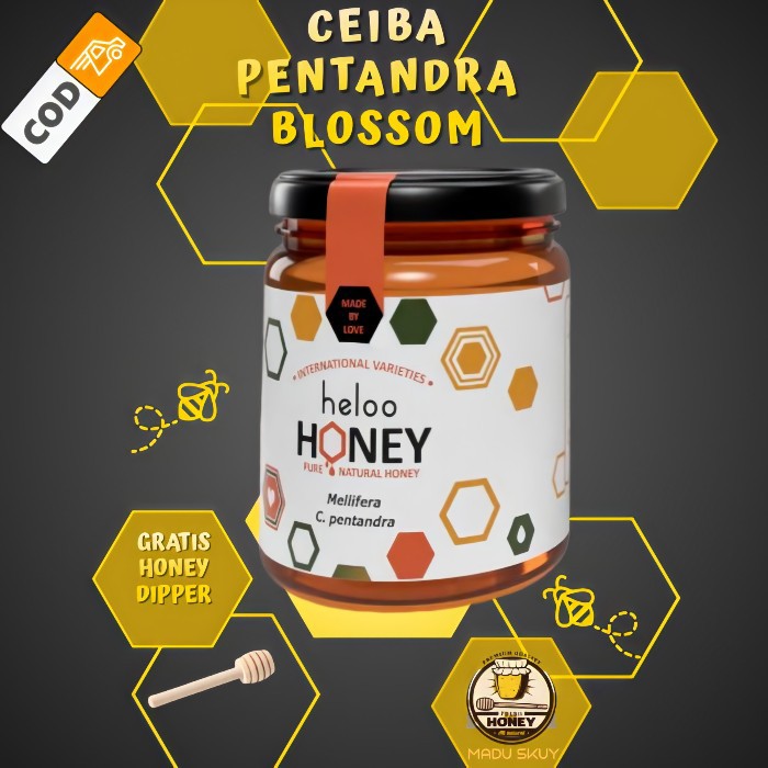 

Madu murni asli raw honey organik heloo pure honey 100% original nektar bunga petandra 300 gr