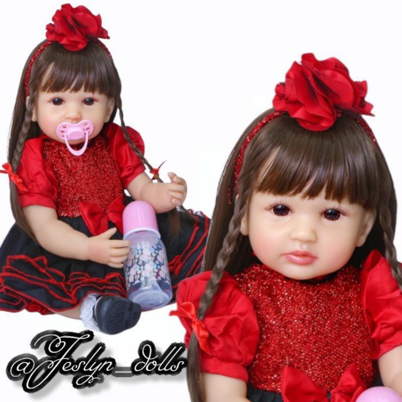 Reborn doll full body silicone vinyl / boneka reborn / boneka susan / npk doll 55cm JS_57