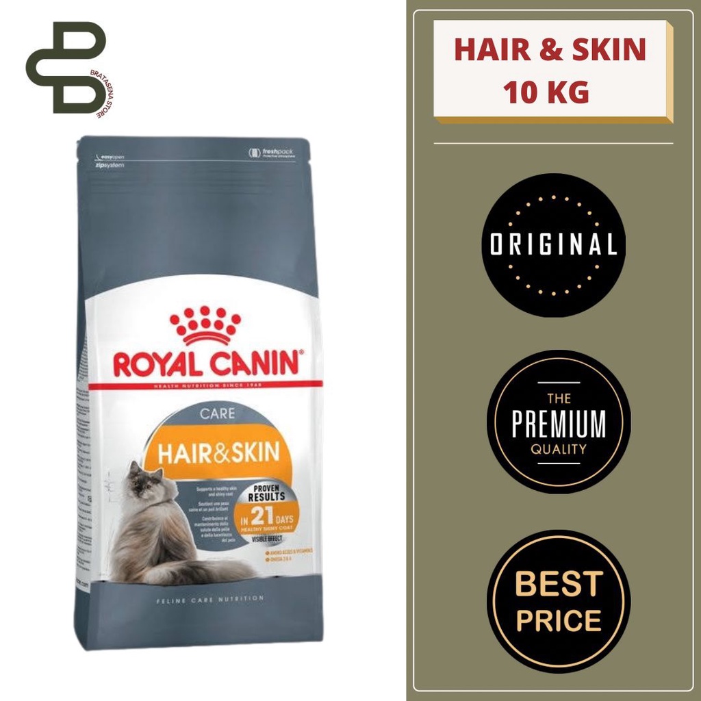 Royal Canin Hair &amp; Skin 10KG (Khusus Gosend) Fresh Pack