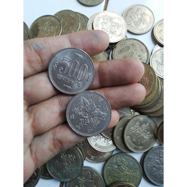koin jepang 500 yen dibawah kurs - 1 keping
