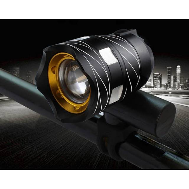 Lampu Depan Sepeda LED Senter Chargerable Zoomable Bicycle Headlight CREE XML-T6  - ZK30