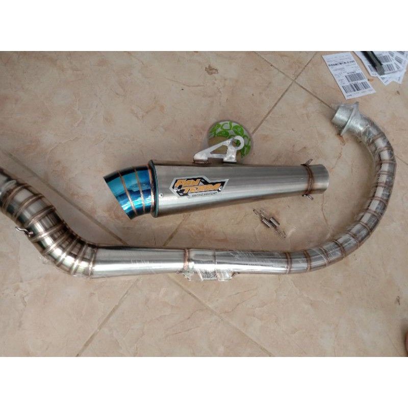 Knalpot racing dpj corong blue all montor Vixion mp gl cb herex tiger