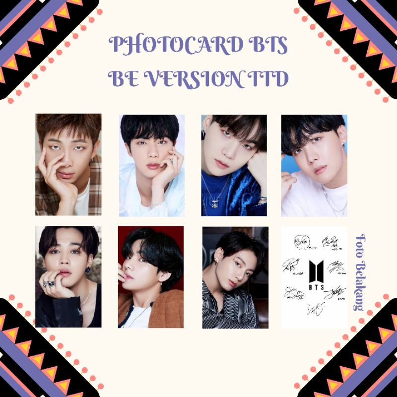 PHOTOCARD BTS BE PC BTS BE VERSION (TTD)