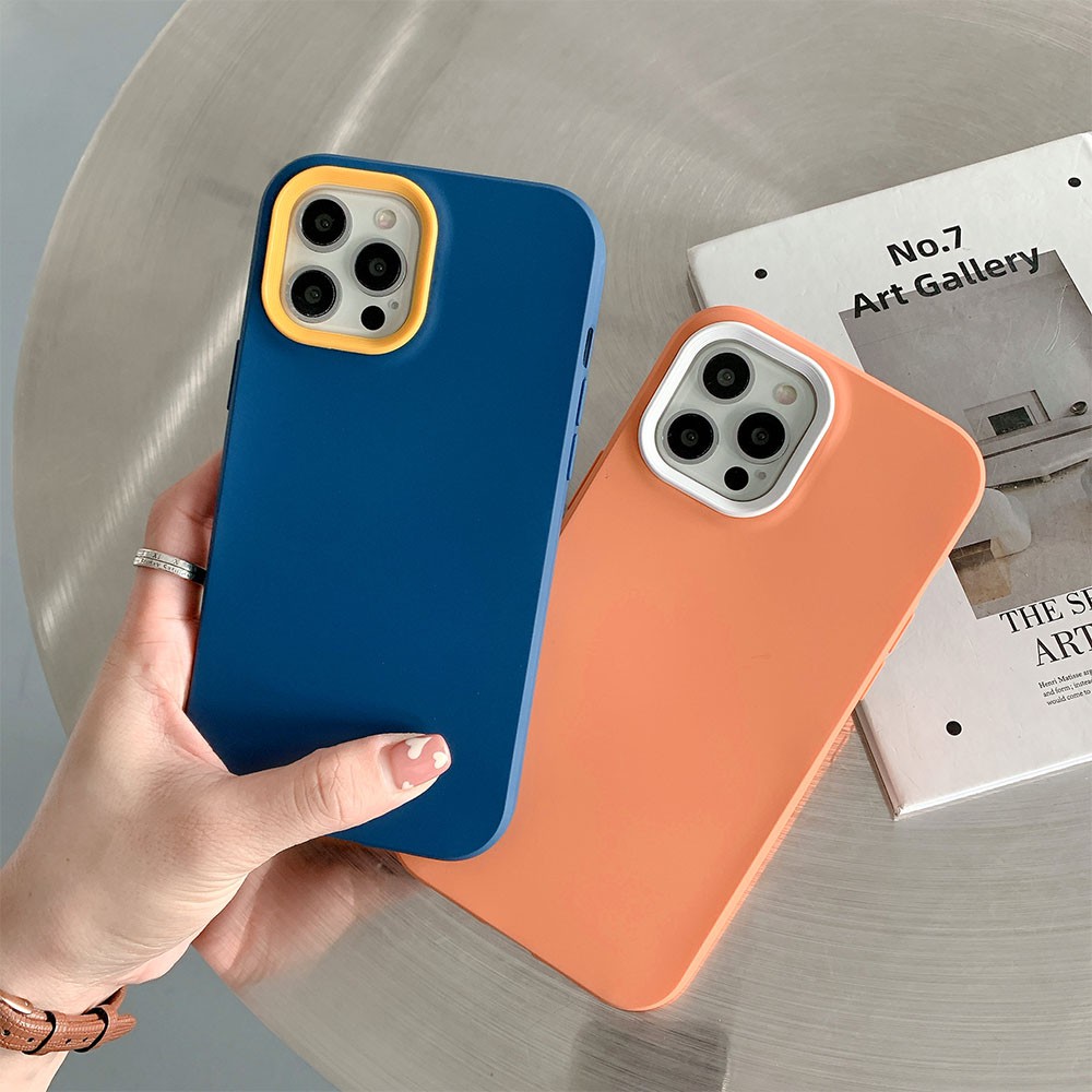 Soft Case Hp Warna-Warni Tahan Goncangan Untuk Iphone 13 / 11 / 12pro Max / 7 / 8plus / X / Xs Max / Xr / Se 2020