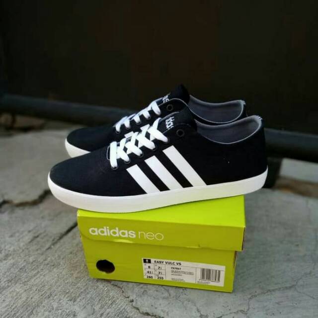 Sepatu Casual Adidas Neo Easy Black White Original BNIB