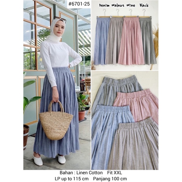 Rok panjang polos model korea