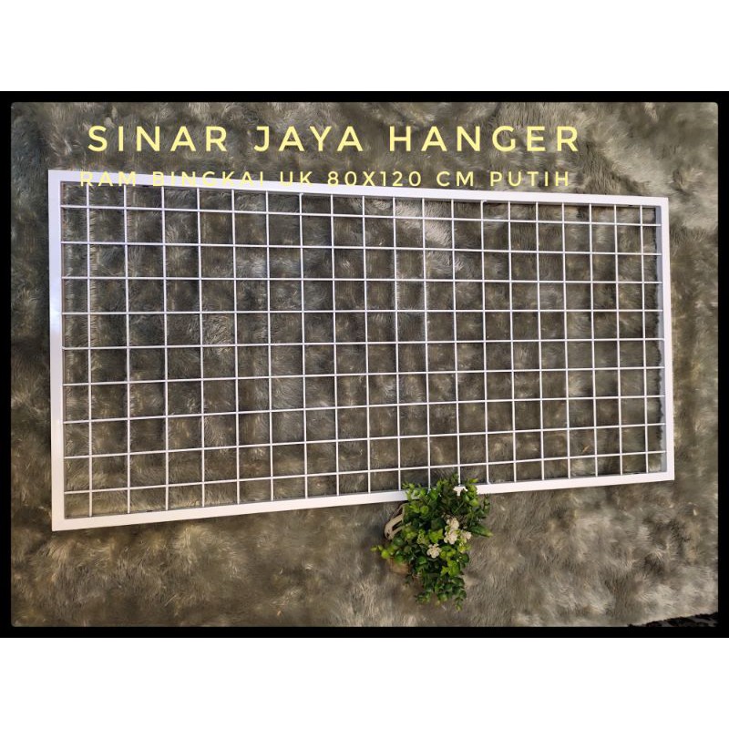 ram bingkai warna  putih uk 80 x 120