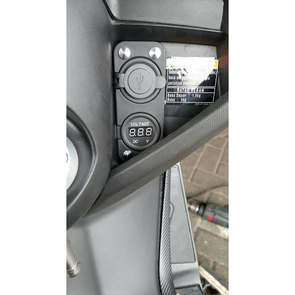 Chargeran + voltmeter nmax all motor water proof