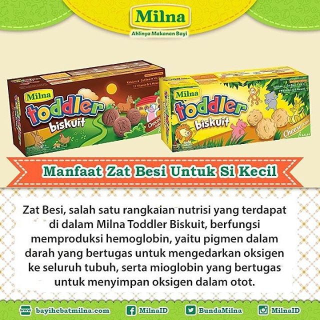 MILNA - BISKUIT KINDER &amp; TODDLER BAYI 110 GRAM / MPASI BAYI / BISKUIT 1 TAHUN+