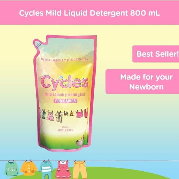 CYCLES BABY MILD LAUNDRY DETERGENT REFILL 800ML