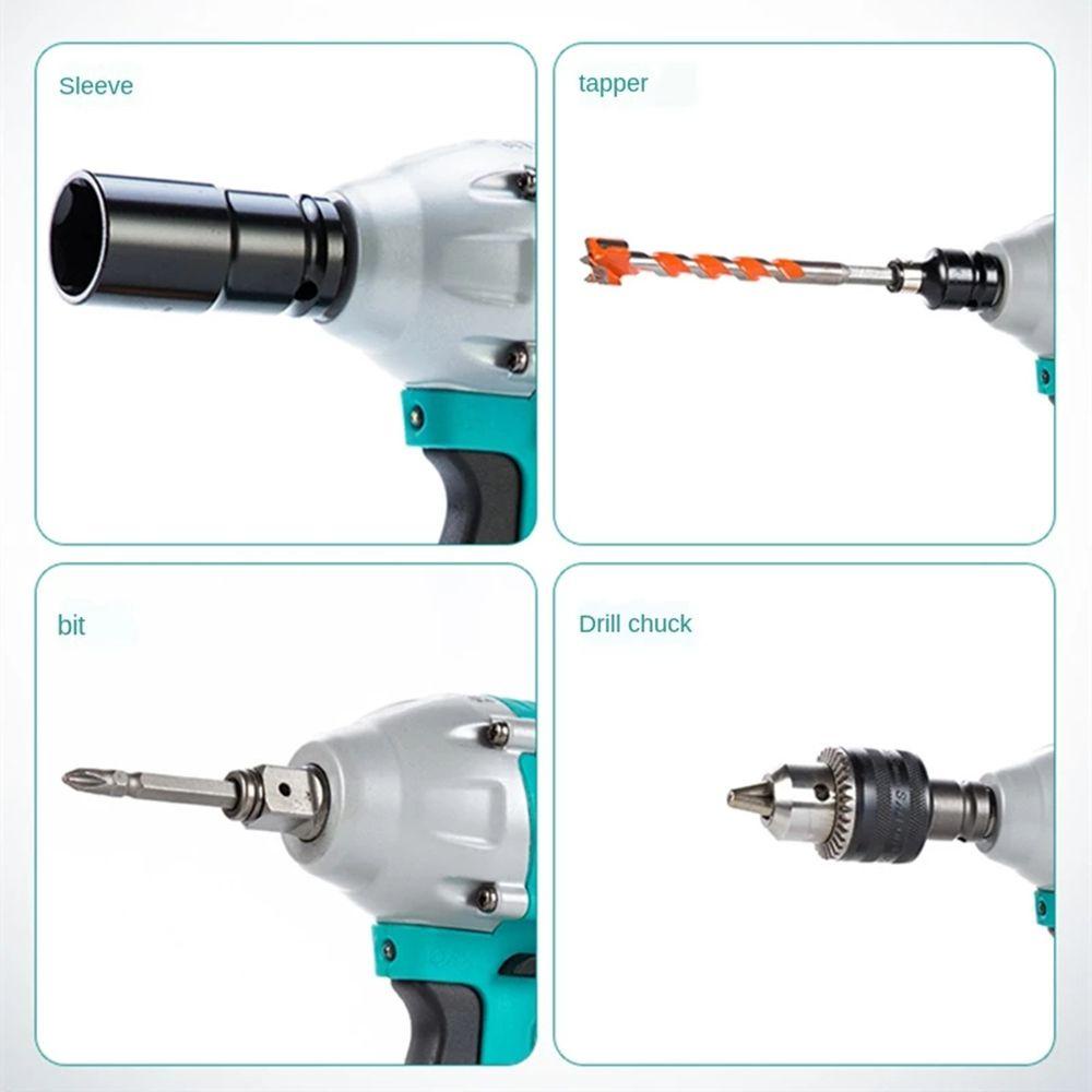 Pineapple Impact Wrench Shaft Refit Bit Head Electric Brushless Alat Listrik Kunci Pas-Part Metal Square Shaft