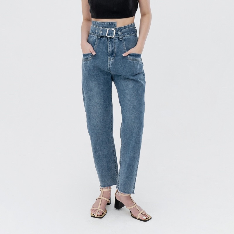 VIERLIN - Jeans 1396 - HIGH WAIST BOYFRIEND JEANS WANITA