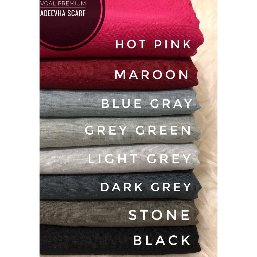 Grosir Hijab Segiempat - Jilbab polos - Voal Premium - Adeeva Scarf Murah