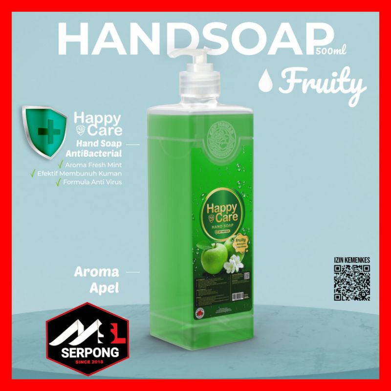 SABUN CUCI TANGAN APEL ANTI BACTERIAL 500ML HAPPY CARE / SABUN CUCI TANGAN / HAND SOAP