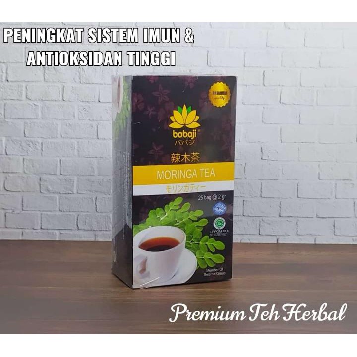 Babaji Moringa Tea - Teh Daun Kelor 50gr - teh kesehatan - teh herbal - detox tea
