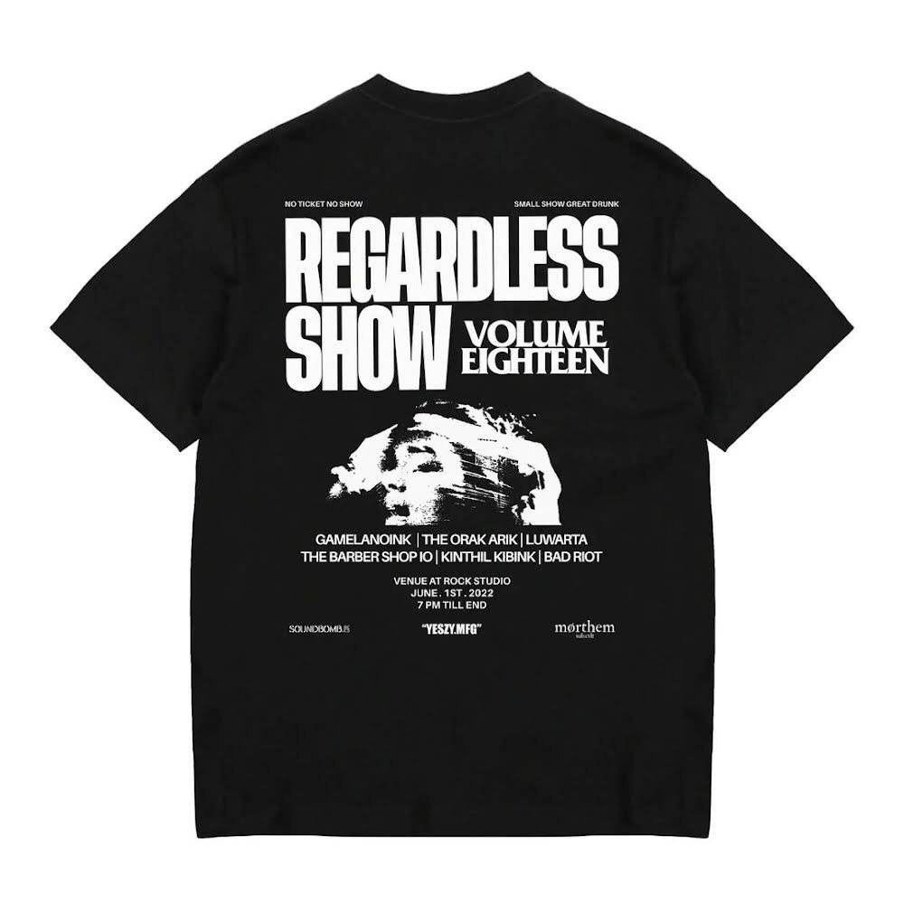 YESZY.MFG X SOUNDBOMB RECORD &quot;Regardless Show #18&quot; Black Tee