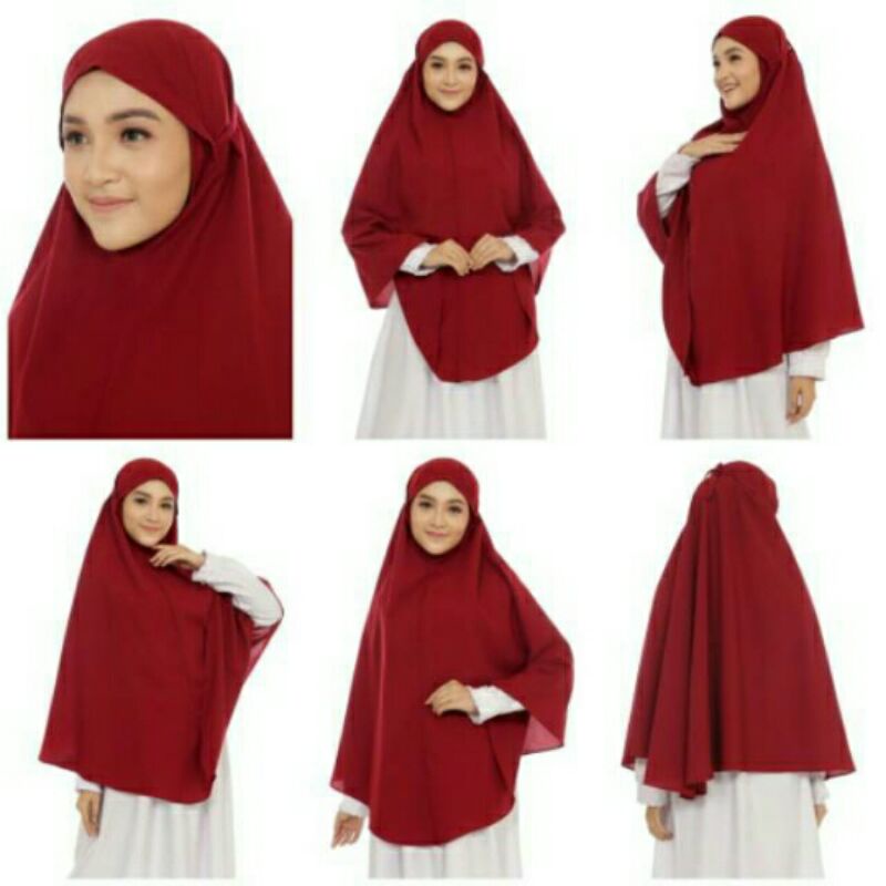 Bergo Maryam Wollpeach/ Jilbab Tali/ Khimar Tali/ Jumbo