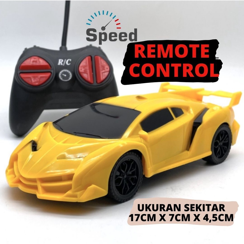 Mobil Remote Control BerLampu  Motif Berkarakter Model Terbaru Rc Sport Car Thunder Racing speed