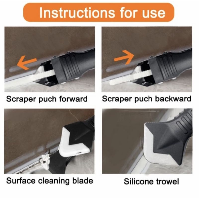 Scraper Trowel Silicone ELLPRO 3in1 Alat perapih Sealant