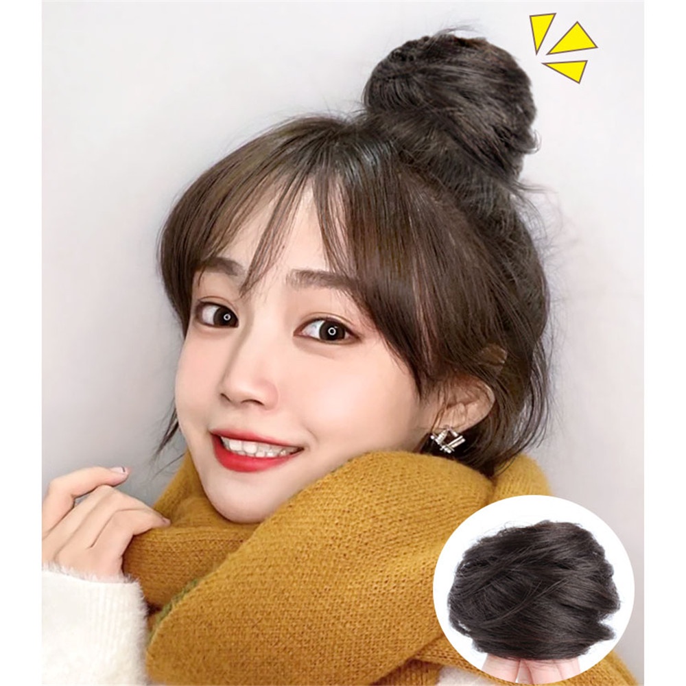 1 Pc Wig Rambut Kepang Keriting Bentuk Bulat Untuk Wanita