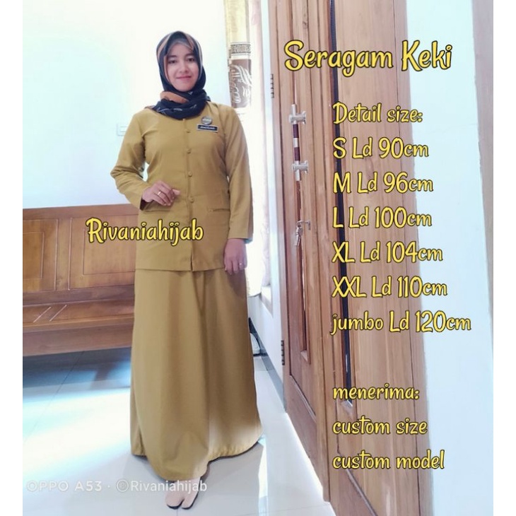 Setelan seragam pemda/keki katun Toyobo / seragam ASN terlaris / Pemda bumil