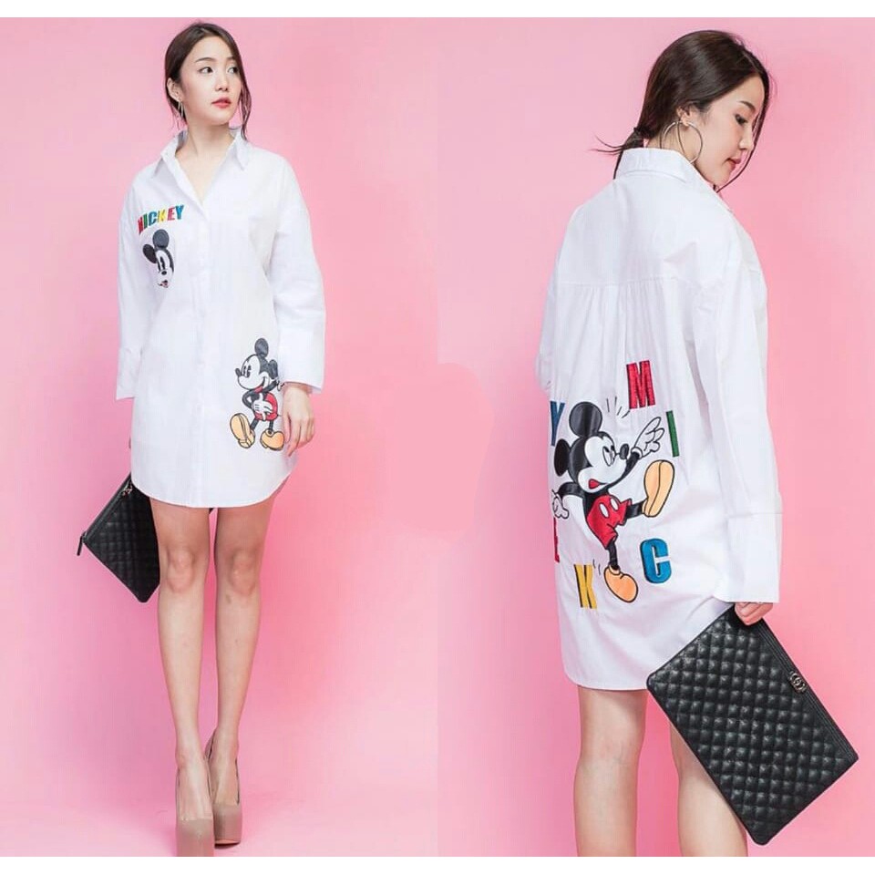 Q- DRESS MICKEY WHITE/ DRESS SABLON/ TERBARU