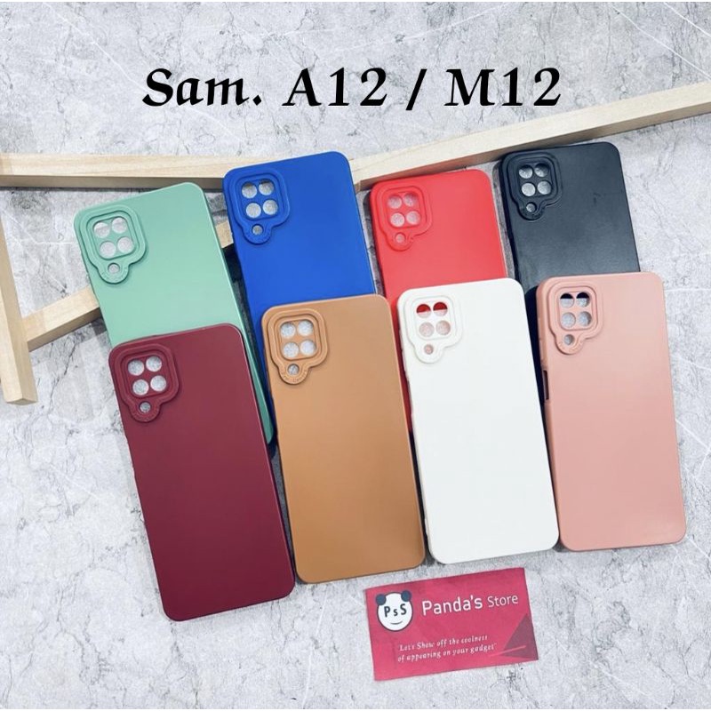 Softcase Pro Camera Samsung A12 / M12 Candy Case Full Color 3D Silikon TPU