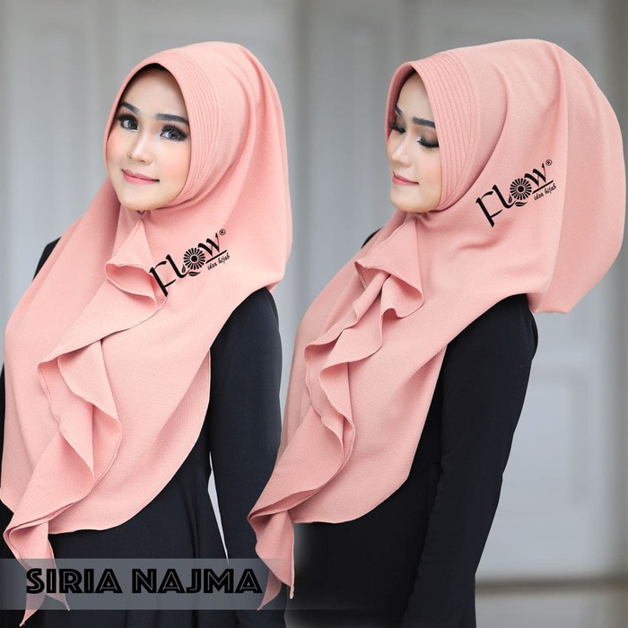 READY        jilbab ori flow idea / NEW ARRIVAL NAJMA instan / kerudung ped polos   PROMO