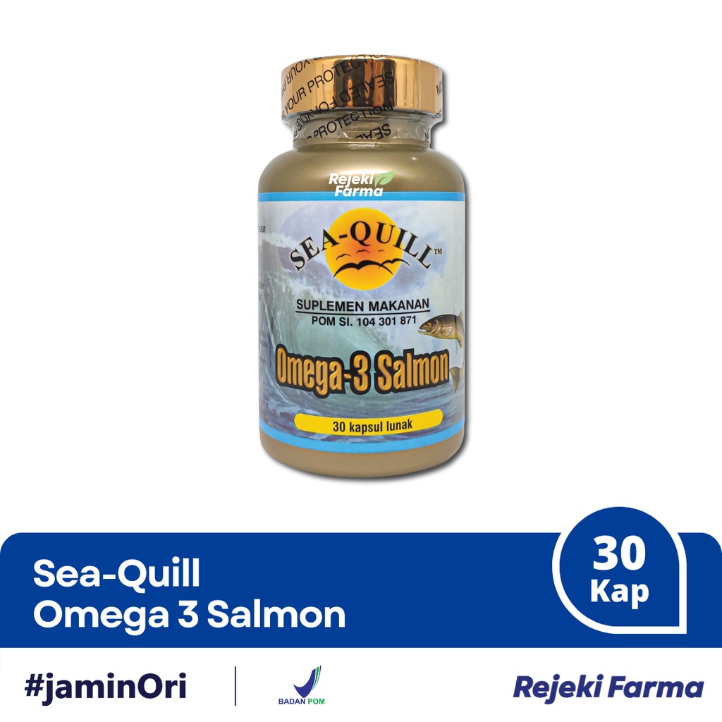 [ BPOM ] Sea-Quill Omega 3 Salmon Isi 30 Kapsul Lunak - SeaQuill